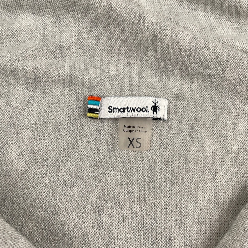 Smartwool Sweater Womens XS Gray Edgewood Wrap Merino Wool Open Cardigan Flowy - Picture 2 of 6